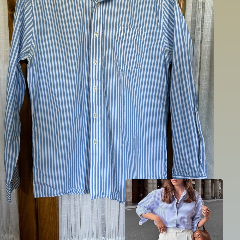 Tommy Hilfiger Blue Striped Men's Shirt